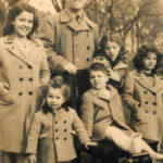 Da esquerda para a direita: Maria Thereza, João, Severino, Joaquim com a perna engessada, Beatriz e Laura