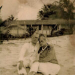 Severino e Maroca na praia de Iracema, Fortaleza/CE - 1935