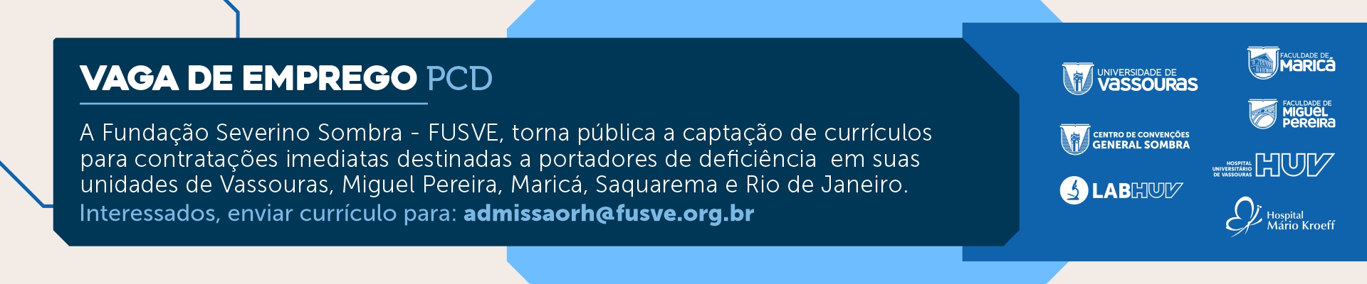 Fusve - Vaga PCD - Banner Site